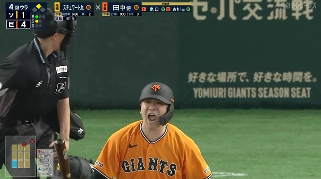 【巨人対ソフトバンク3回戦】田中将大さん、ブチ切れ