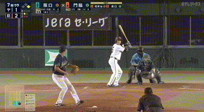 【巨人対ヤクルト12回戦】巨人、7回裏1アウト一塁から門脇のタイムリーツーベースで1点追加！リードを2点に広げる！！
