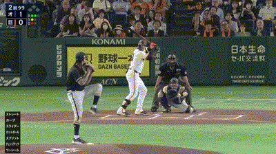 【巨人対オリックス3回戦】巨人・キャベッジ、オリックス・エスピノーザから第１１号同点ソロホームラン！！