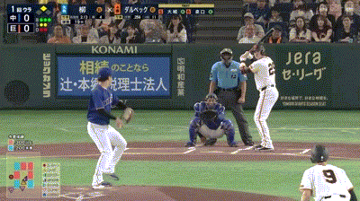 【巨人対中日11回戦】巨人、初回２アウト二塁からダルベックのタイムリーで１点先制！！