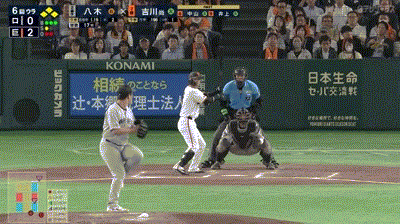 【巨人対ロッテ1回戦】巨人、6回裏2アウト満塁から吉川尚輝が押し出し四球！続く中山礼都が走者一掃タイムリーツーベース！リードを6点に広げる！！
