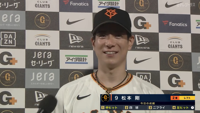 【朗報】松本剛さん、読売ジャイアンツの球団の顔になるww