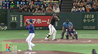 【巨人対中日17回戦】巨人、5回裏2アウト二塁からキャベッジのタイムリーで先制!!