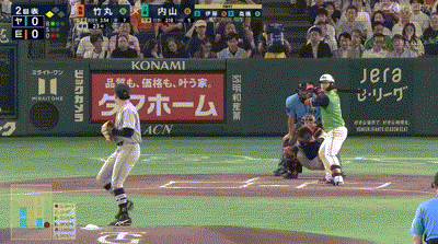 【巨人対ヤクルト18回戦】ヤクルト、2回表1アウト三塁から内山壮真のタイムリーで先制!!